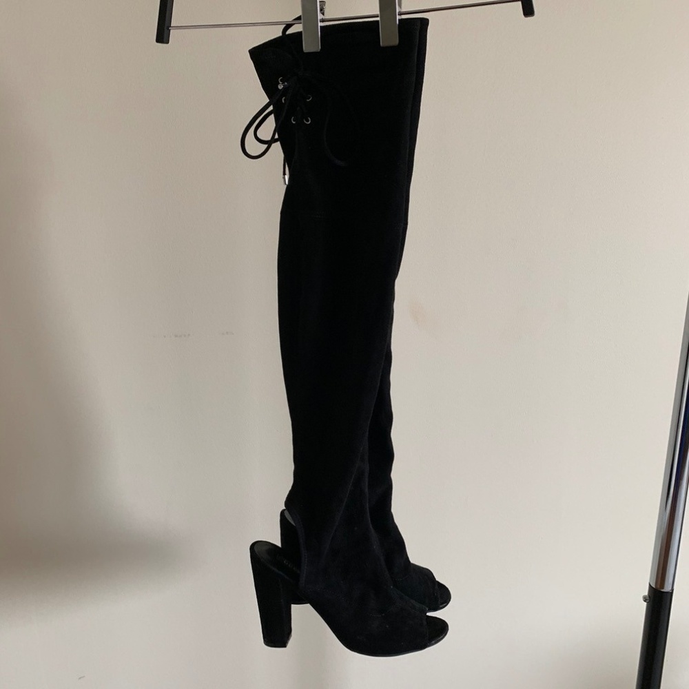 Guess Over the Knee Peep Toe Boots